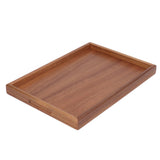 Bamboo Tea Serving Tray Multifunction Decorative Rectangle Bamboo Vanity Tray for Hotel Home Bathroom L