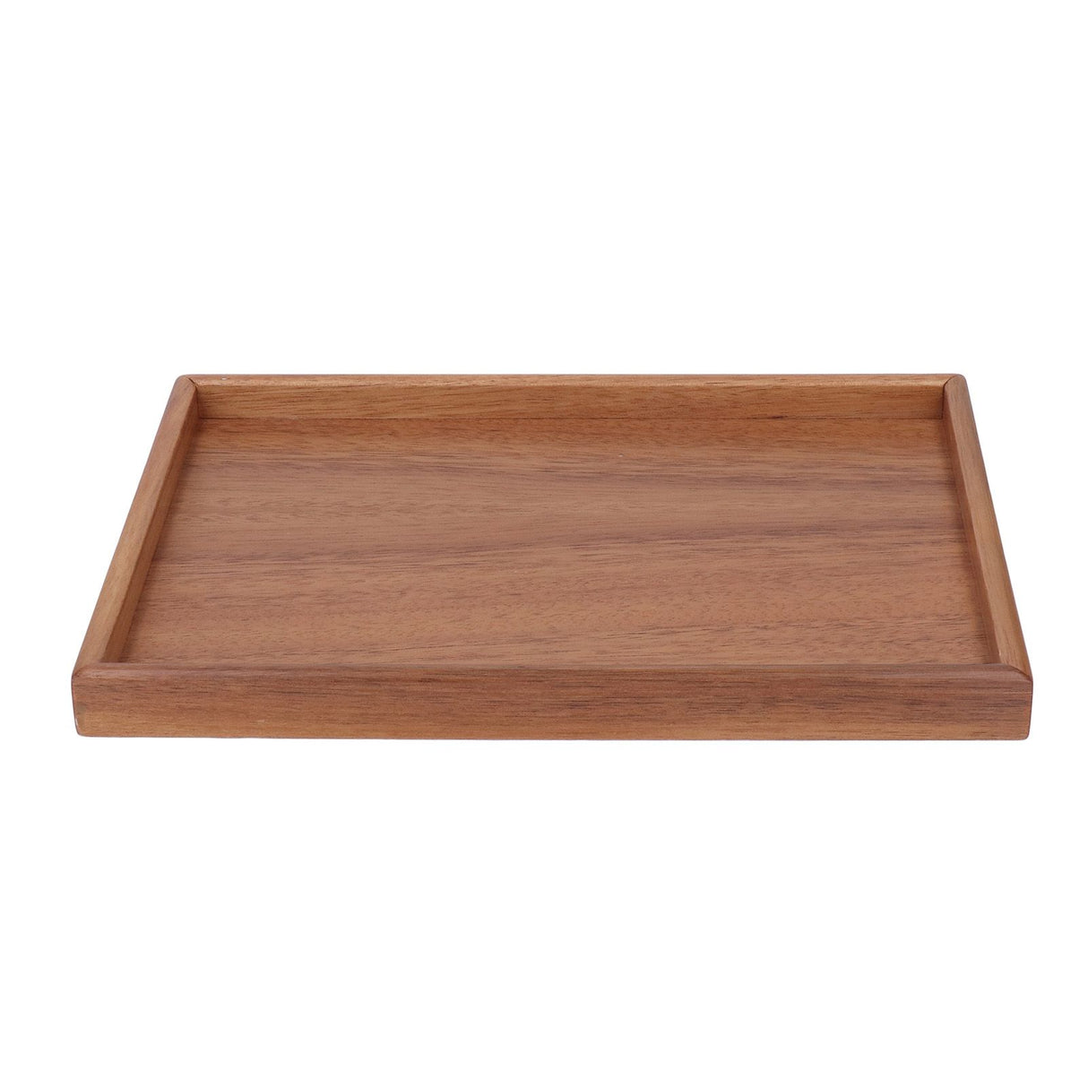 Bamboo Tea Serving Tray Multifunction Decorative Rectangle Bamboo Vanity Tray for Hotel Home Bathroom M