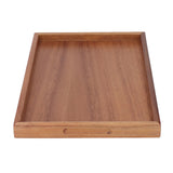 Bamboo Tea Serving Tray Multifunction Decorative Rectangle Bamboo Vanity Tray for Hotel Home Bathroom M
