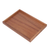 Bamboo Tea Serving Tray Multifunction Decorative Rectangle Bamboo Vanity Tray for Hotel Home Bathroom M