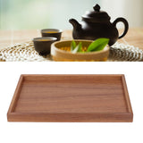 Bamboo Tea Serving Tray Multifunction Decorative Rectangle Bamboo Vanity Tray for Hotel Home Bathroom M - Extra Image