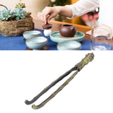 Cup Pick Up Clip Portable Tableware Tweezers Metal Tea Cup Washing Tongs for Household Use Bronze Color - Extra Image