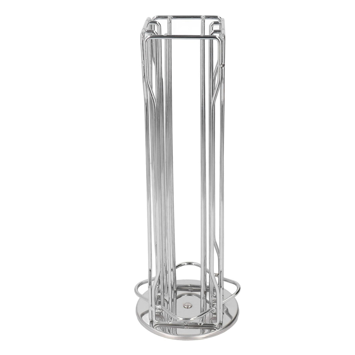 Coffee Capsule Stand 360° Rotation Anti Slip Thick Base Wrought Iron Capsule Pod Holder for Vertuoline 20pods Silver