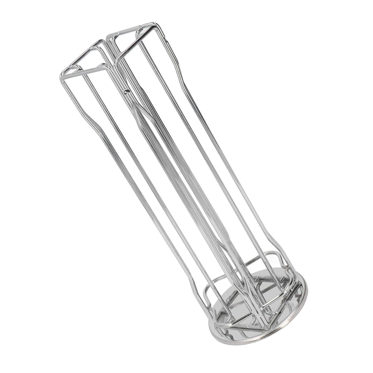 Coffee Capsule Stand 360° Rotation Anti Slip Thick Base Wrought Iron Capsule Pod Holder for Vertuoline 20pods Silver