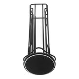 Coffee Capsule Stand 360° Rotation Anti Slip Thick Base Wrought Iron Capsule Pod Holder for Vertuoline 20pods Black