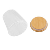 580ml Glass Tea Canister Transparent Food Storage Containers Jars with Airtight Bamboo Lid for Kitchen Counter - Extra Image