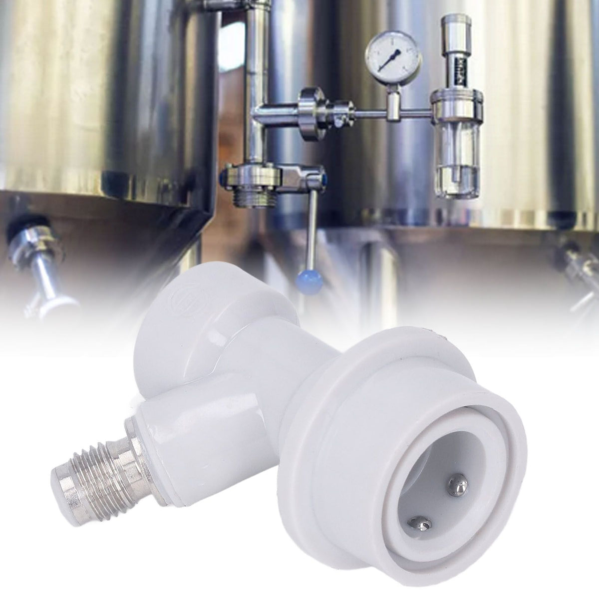 Ball Lock Beer Keg Disconnect Stainless Steel Leak Free Rustproof Barbed Ball Lock Fitting for Beverages Dispensing