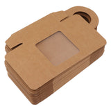 25 Count Kraft Paper Wine Bottle Box with Hanging Hook Window Foldable Kraft Gift Boxes