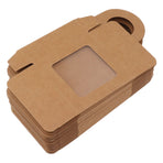 25 Count Kraft Paper Wine Bottle Box with Hanging Hook Window Foldable Kraft Gift Boxes
