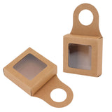 25 Count Kraft Paper Wine Bottle Box with Hanging Hook Window Foldable Kraft Gift Boxes - Extra Image