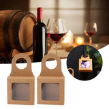 25 Count Kraft Paper Wine Bottle Box with Hanging Hook Window Foldable Kraft Gift Boxes