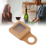 25 Count Kraft Paper Wine Bottle Box with Hanging Hook Window Foldable Kraft Gift Boxes