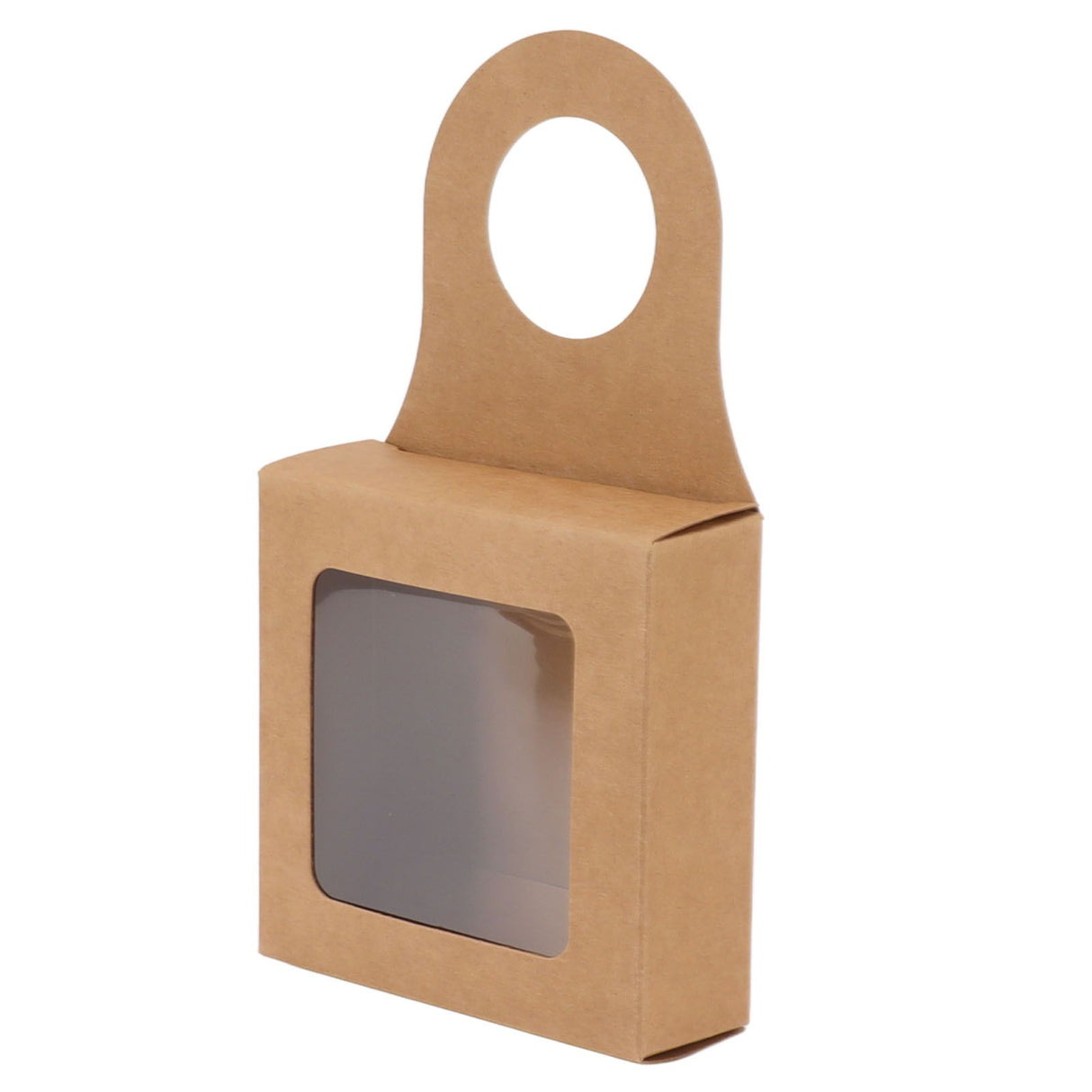 25 Count Kraft Paper Wine Bottle Box with Hanging Hook Window Foldable Kraft Gift Boxes