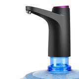 Water Bottle Dispenser BPA Free Quiet 4W 1200mAh Battery Portable Automatic Drinking Water Pump for Home Office Black - 45-Degree Angle