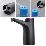 Water Bottle Dispenser BPA Free Quiet 4W 1200mAh Battery Portable Automatic Drinking Water Pump for Home Office Black - Extra Image