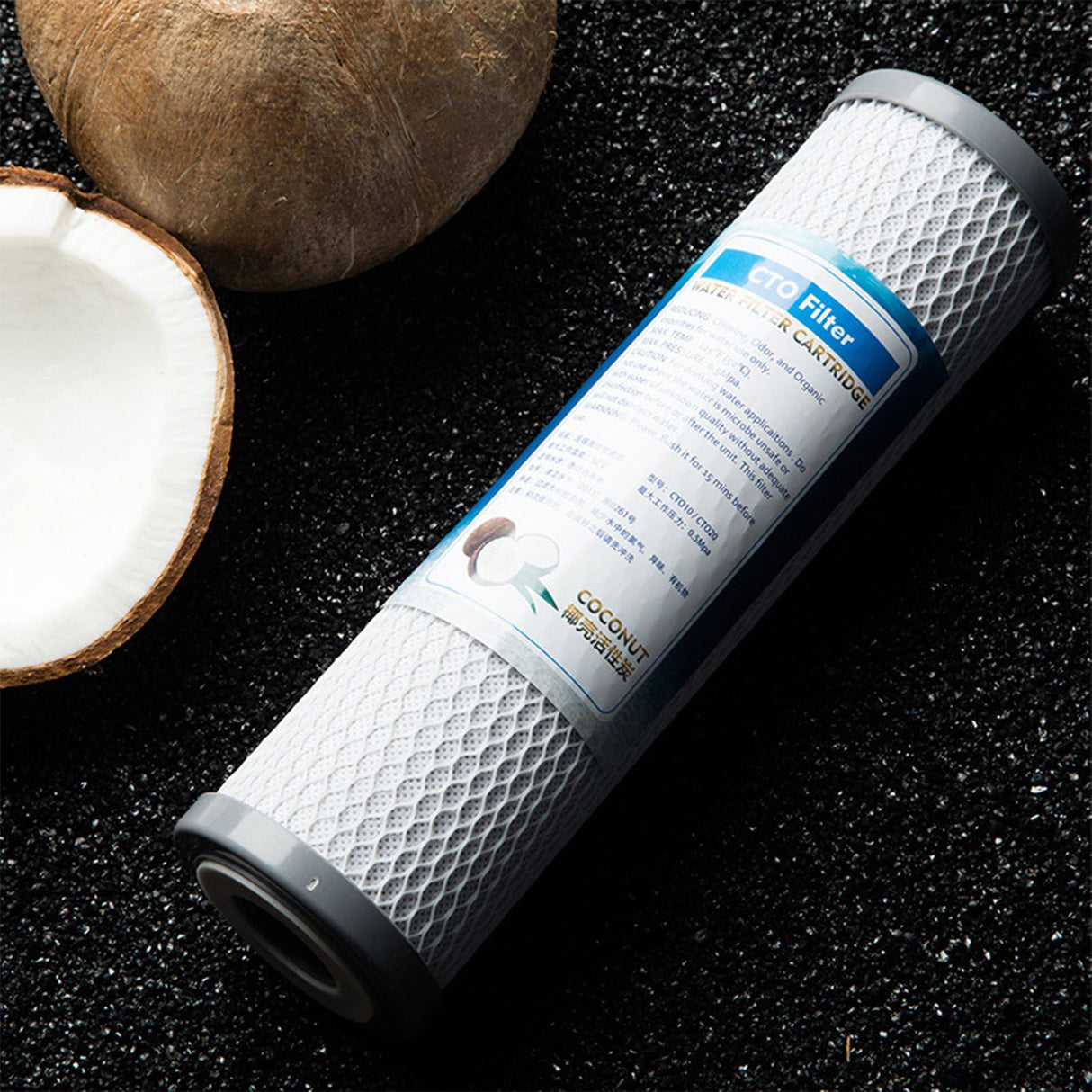 Water Filter Cartridge CTO Coconut Shell Activated Carbon Purifier Cartridge for 10in Filter