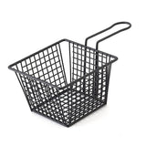 Fryer Basket Iron French Fry Holder Frying Strainer with Handle for Restaurant Home Black