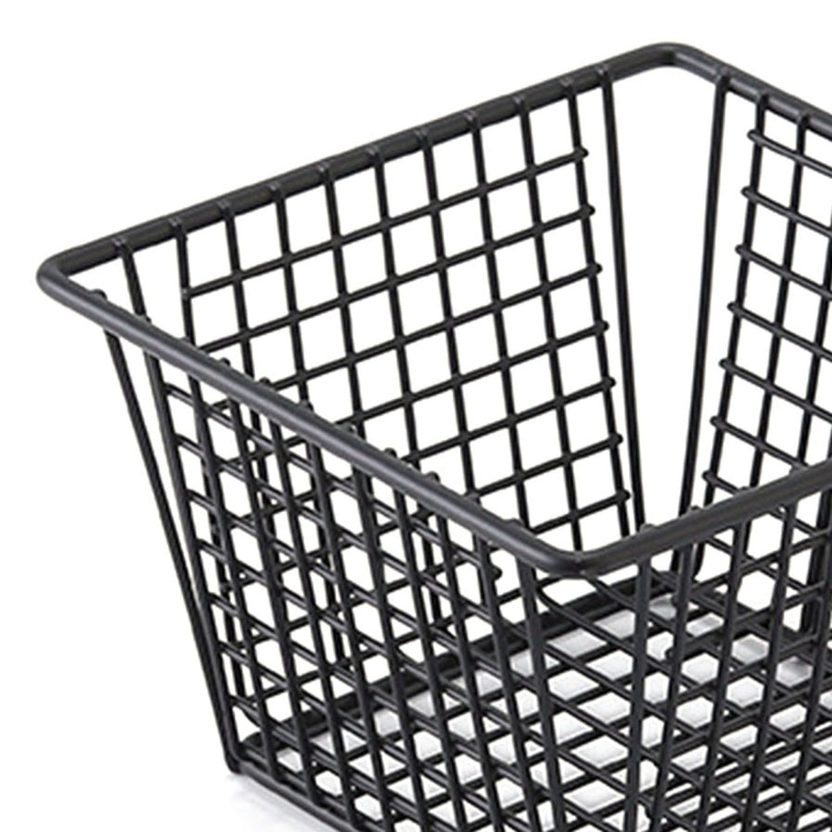 Fryer Basket Iron French Fry Holder Frying Strainer with Handle for Restaurant Home Black