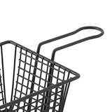Fryer Basket Iron French Fry Holder Frying Strainer with Handle for Restaurant Home Black - Low Angle
