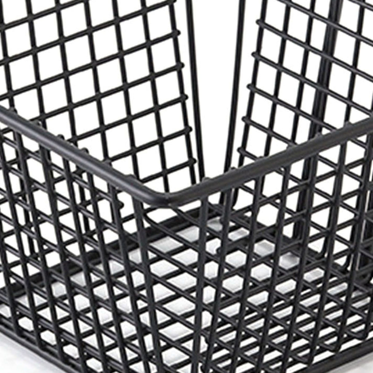 Fryer Basket Iron French Fry Holder Frying Strainer with Handle for Restaurant Home Black