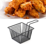 Fryer Basket Iron French Fry Holder Frying Strainer with Handle for Restaurant Home Black - Extra Image