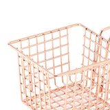 Fryer Basket Iron French Fry Holder Frying Strainer with Handle for Restaurant Home Rose Gold - Close-Up Angle