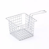 Fryer Basket Iron French Fry Holder Frying Strainer with Handle for Restaurant Home Electroplating Color