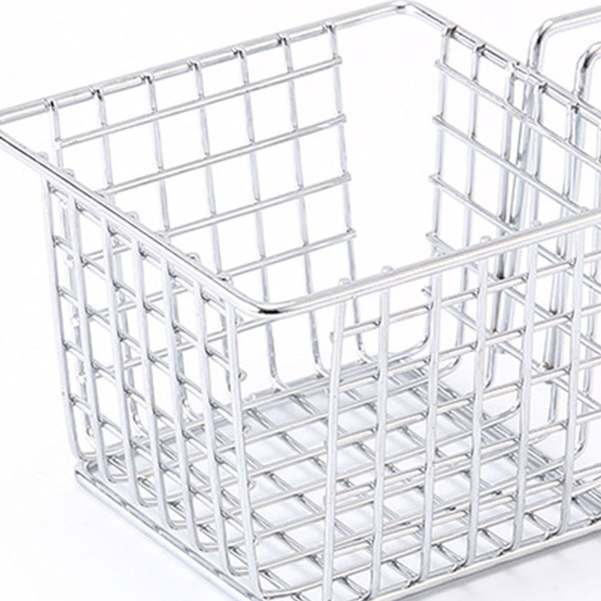 Fryer Basket Iron French Fry Holder Frying Strainer with Handle for Restaurant Home Electroplating Color