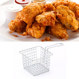 Fryer Basket Iron French Fry Holder Frying Strainer with Handle for Restaurant Home Electroplating Color