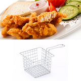 Fryer Basket Iron French Fry Holder Frying Strainer with Handle for Restaurant Home Electroplating Color