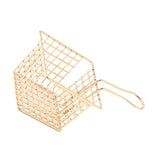 Fryer Basket Iron French Fry Holder Frying Strainer with Handle for Restaurant Home Imitation Gold