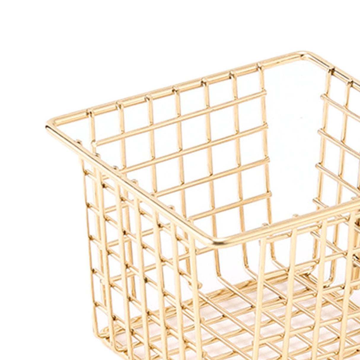 Fryer Basket Iron French Fry Holder Frying Strainer with Handle for Restaurant Home Imitation Gold