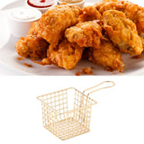 Fryer Basket Iron French Fry Holder Frying Strainer with Handle for Restaurant Home Imitation Gold