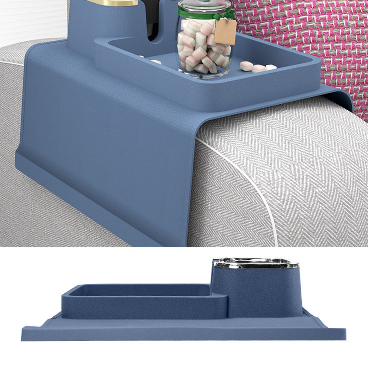 Sofa Armrest Cup Holder Tray Silicone Multifunctional Insulated Shelving Home Supplies