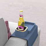 Sofa Armrest Cup Holder Tray Silicone Multifunctional Insulated Shelving Home Supplies - Extra Image