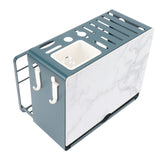 Multifunctional Knife Blocks with White Plate Cutting Board Pot Lid Holder for Countertop Organization Kitchen Storage Wall Mount Green Frame