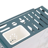 Multifunctional Knife Blocks with White Plate Cutting Board Pot Lid Holder for Countertop Organization Kitchen Storage Wall Mount Green Frame - Extra Image