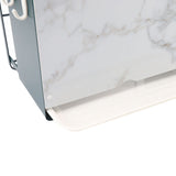 Multifunctional Knife Blocks with White Plate Cutting Board Pot Lid Holder for Countertop Organization Kitchen Storage Wall Mount Green Frame