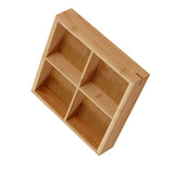 Divided Wooden Tray Multi Compartments Serving Tray for Hot Pot Restaurants Sushi Plate 4 Compartments