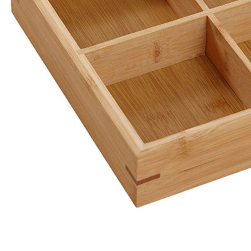 Divided Wooden Tray Multi Compartments Serving Tray for Hot Pot Restaurants Sushi Plate 4 Compartments
