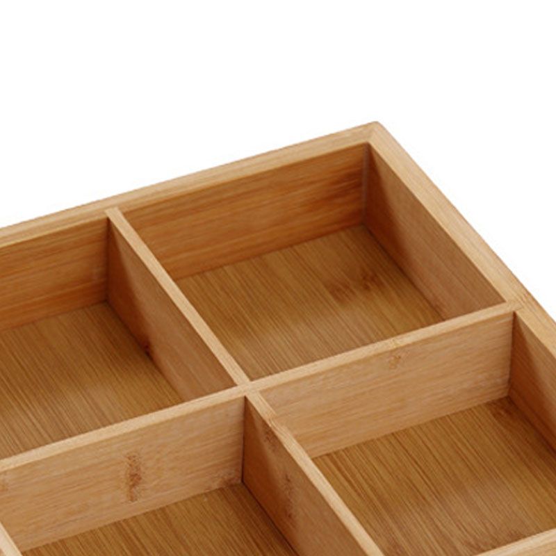 Divided Wooden Tray Multi Compartments Serving Tray for Hot Pot Restaurants Sushi Plate 4 Compartments