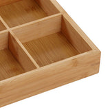 Divided Wooden Tray Multi Compartments Serving Tray for Hot Pot Restaurants Sushi Plate 4 Compartments - Extra Image