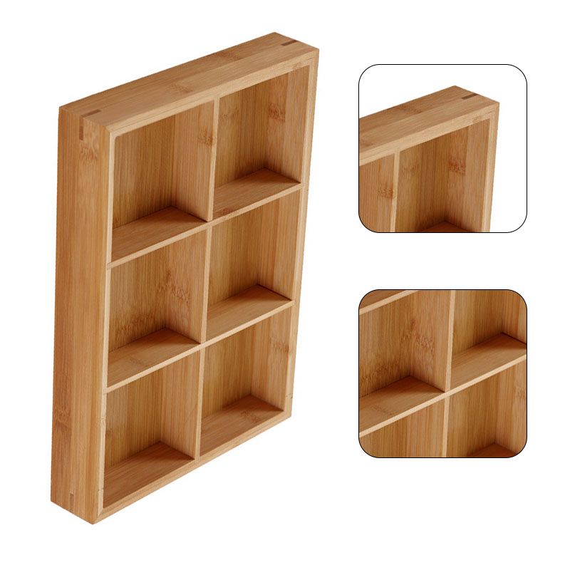 Divided Wooden Tray Multi Compartments Serving Tray for Hot Pot Restaurants Sushi Plate 6 Compartments