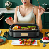 6 Hole Egg Frying Pan Nonstick Breakfast Pot Multifunctional Breakfast Maker Hamburger Machine Without Pot Cover