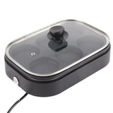 6 Hole Egg Frying Pan Nonstick Breakfast Pot Multifunctional Breakfast Maker Hamburger Machine With Pot Cover