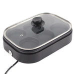 6 Hole Egg Frying Pan Nonstick Breakfast Pot Multifunctional Breakfast Maker Hamburger Machine With Pot Cover