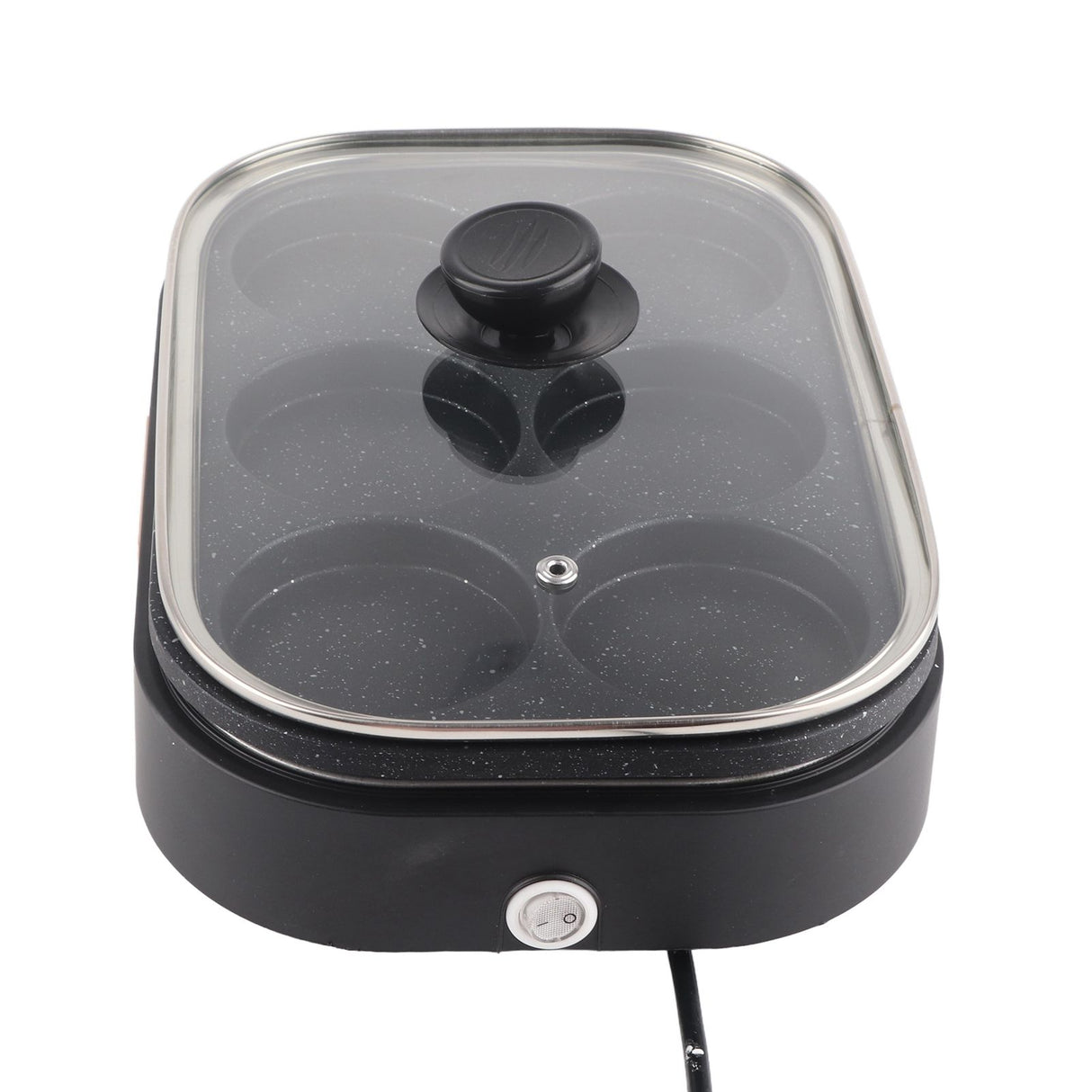 6 Hole Egg Frying Pan Nonstick Breakfast Pot Multifunctional Breakfast Maker Hamburger Machine With Pot Cover