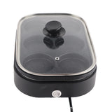 6 Hole Egg Frying Pan Nonstick Breakfast Pot Multifunctional Breakfast Maker Hamburger Machine With Pot Cover