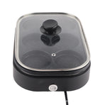 6 Hole Egg Frying Pan Nonstick Breakfast Pot Multifunctional Breakfast Maker Hamburger Machine With Pot Cover