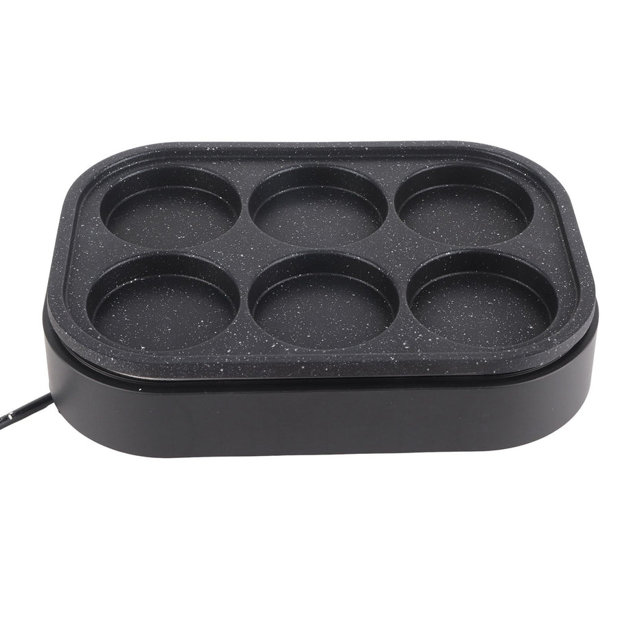 6 Hole Egg Frying Pan Nonstick Breakfast Pot Multifunctional Breakfast Maker Hamburger Machine With Pot Cover